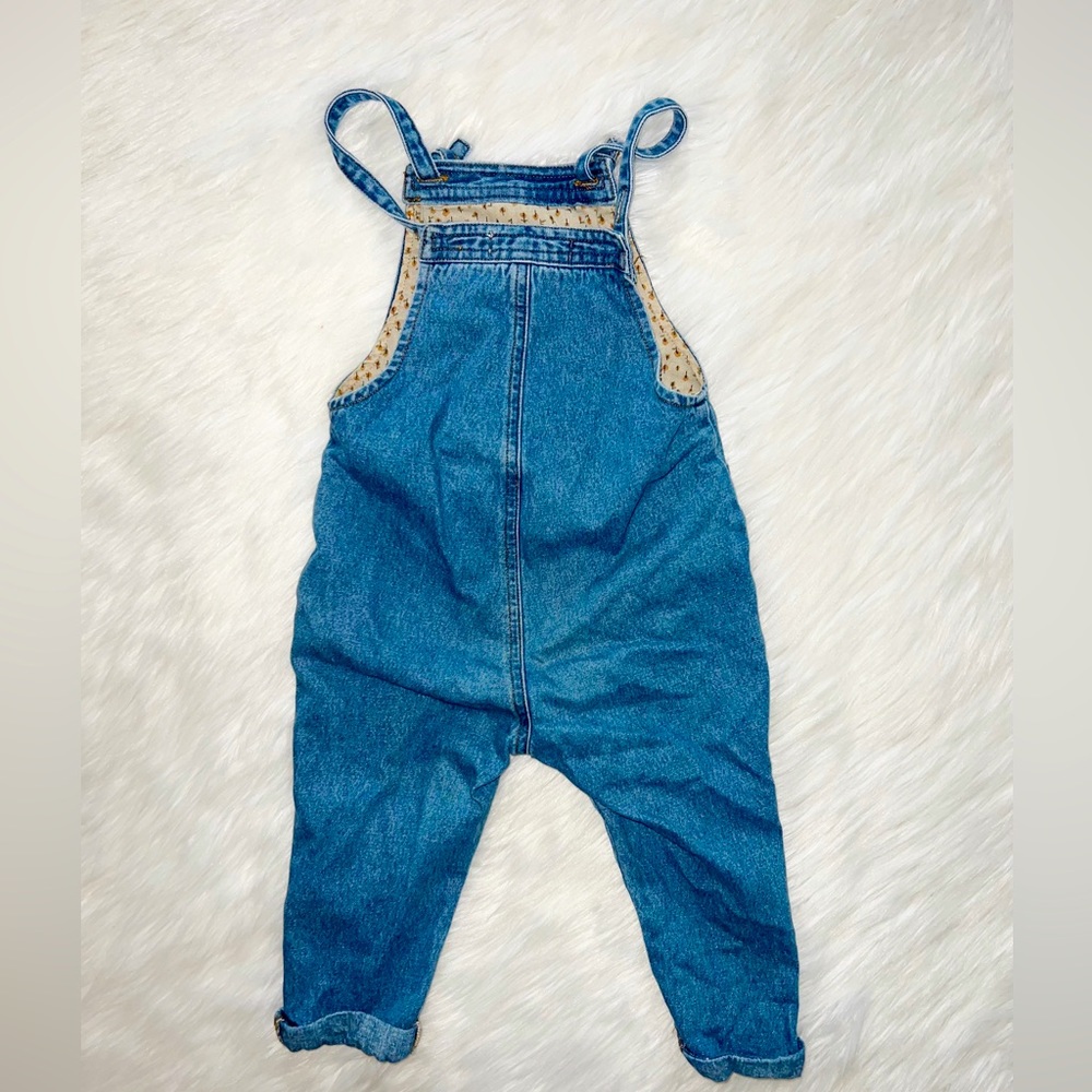 Zara Baby Girl Denim Overalls Sz 2/3